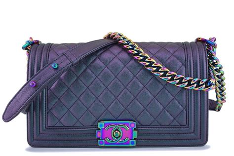 iridescent purple chanel boy bag|chanel handbags for boys.